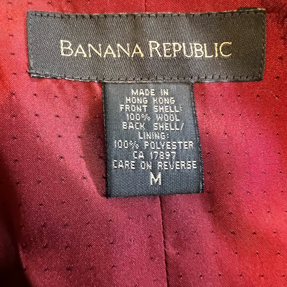 Pin Stripped Business Suit Vest, red textured back, coin pockets, pristine